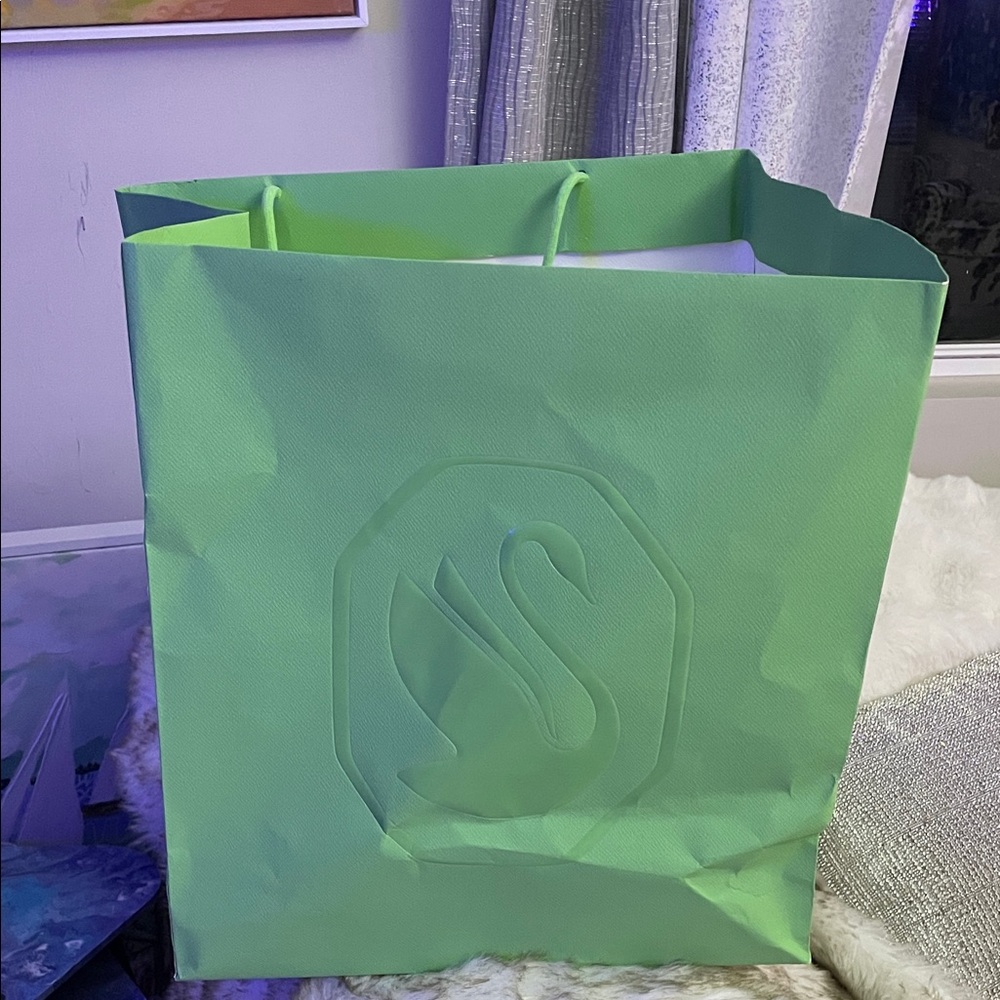 Swarovski Green Shopping Bag